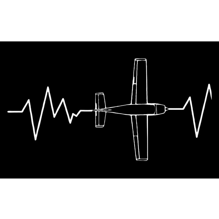 Heartbeat Airplane Aviation Aircraft Pilot Plane Bumper Sticker