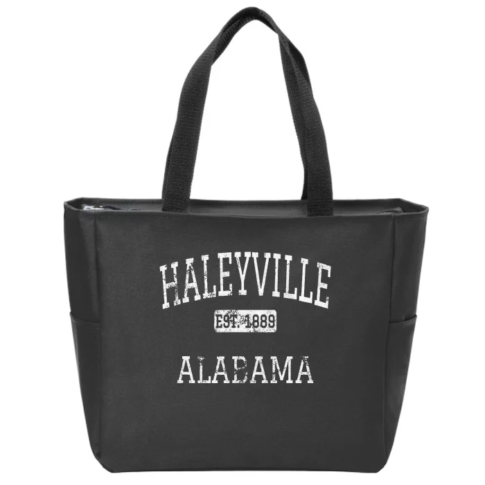 Haleyville Alabama Al Vintage Zip Tote Bag