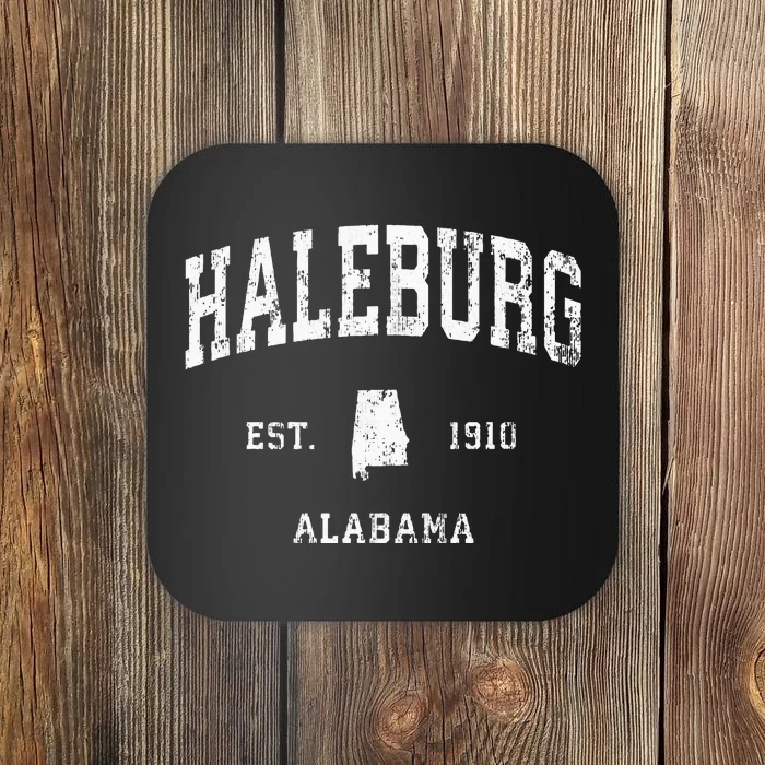 Haleburg Alabama Al Vintage Athletic Sports Design Coaster