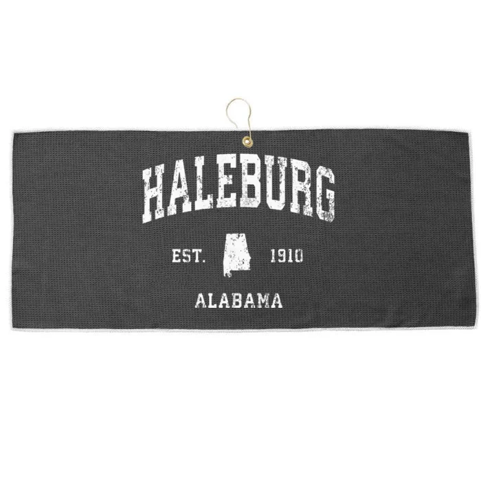 Haleburg Alabama Al Vintage Athletic Sports Design Large Microfiber Waffle Golf Towel