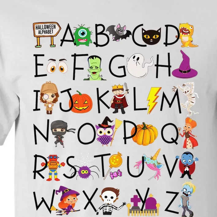 Halloween Alphabet ABCs Learning Kindergarten Teacher Tall T-Shirt