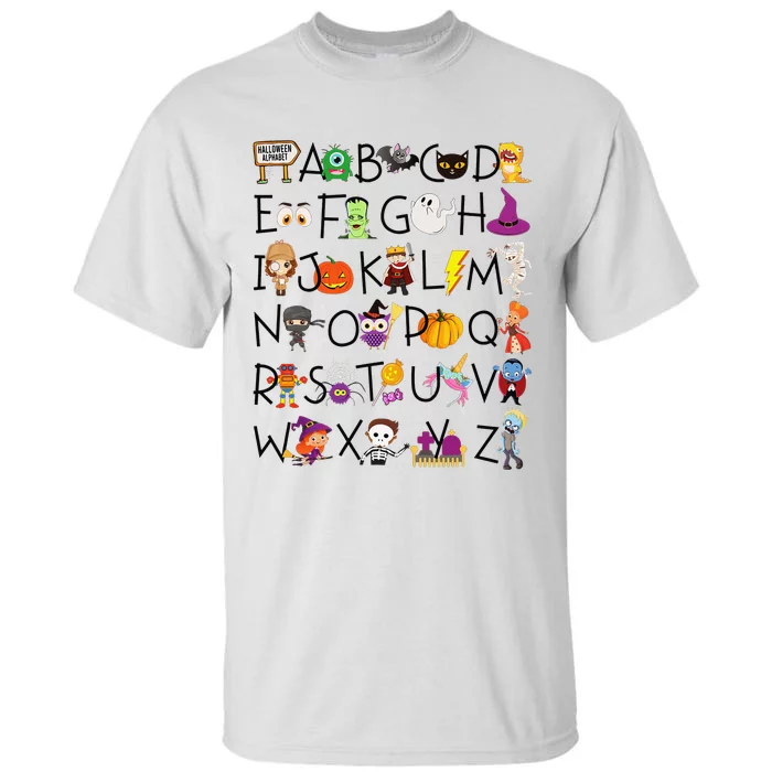 Halloween Alphabet ABCs Learning Kindergarten Teacher Tall T-Shirt