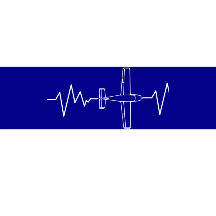 Heartbeat Airplane Aviation Aircraft Pilot Plane Gift Bumper Sticker