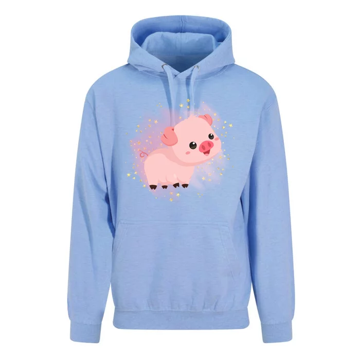 Happy And Adorable Piggy And Cute Gift Unisex Surf Hoodie