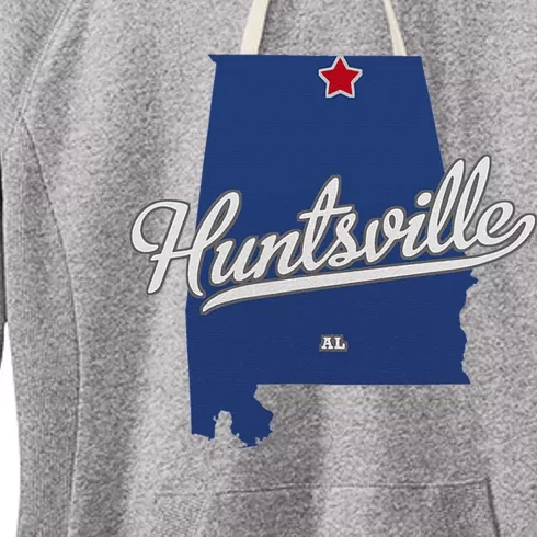 Huntsville Alabama Al Map Women's Fleece Hoodie