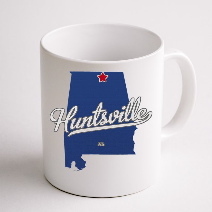 Huntsville Alabama Al Map Front & Back Coffee Mug