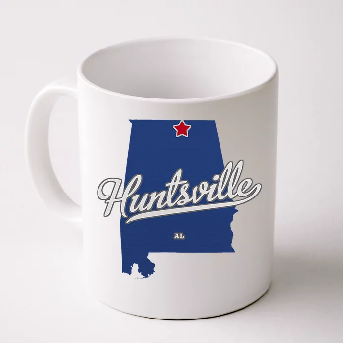 Huntsville Alabama Al Map Front & Back Coffee Mug