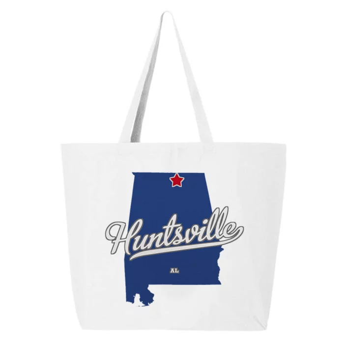 Huntsville Alabama Al Map 25L Jumbo Tote