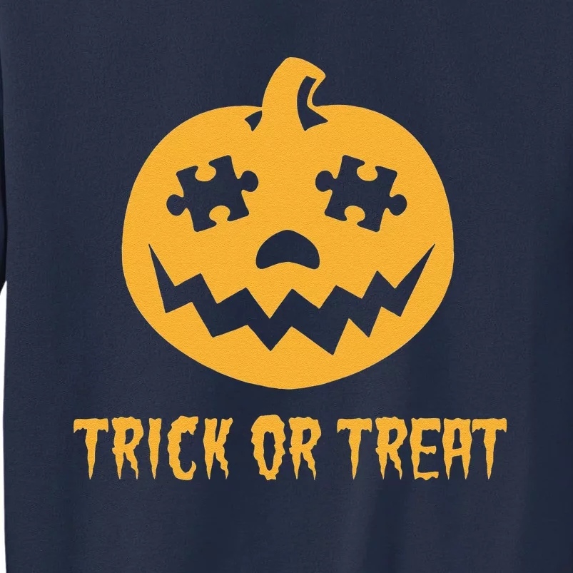 Halloween Autism Awareness Trick Or Treat Pumpkin Sweatshirt