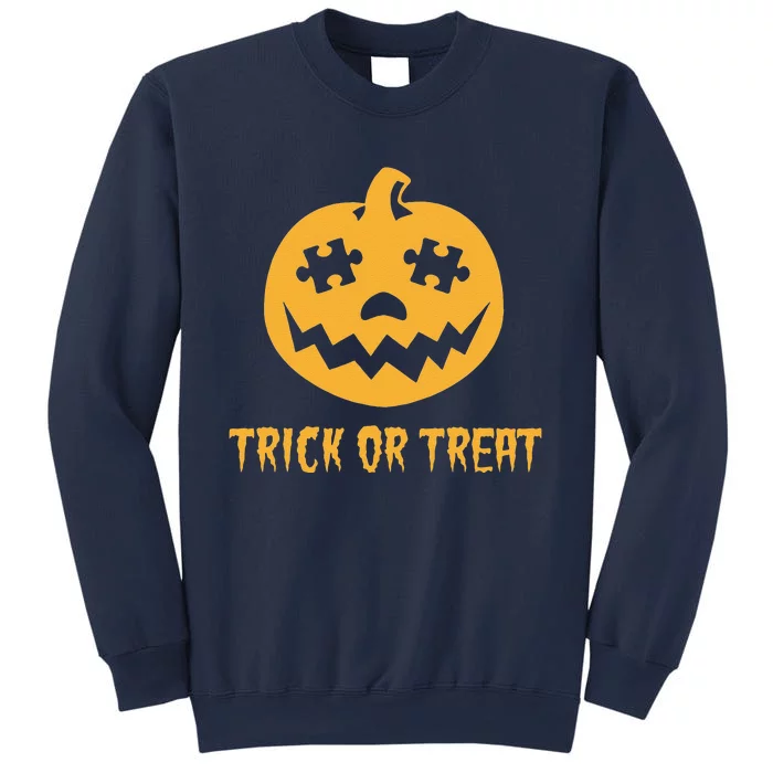 Halloween Autism Awareness Trick Or Treat Pumpkin Sweatshirt