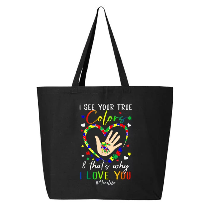 Heart Autism Awareness Month Support Momlife Autistic Child 25L Jumbo Tote