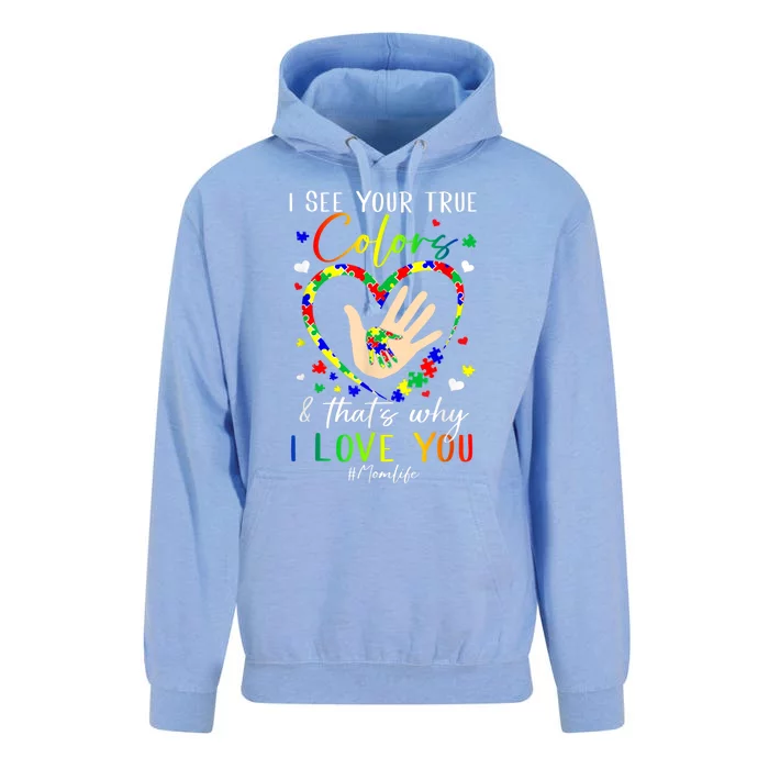 Heart Autism Awareness Month Support Momlife Autistic Child Unisex Surf Hoodie