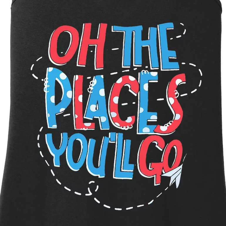 Hot Air Balloon Oh The Places You’Ll Go When You Read Ladies Essential Tank