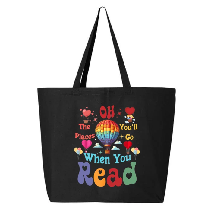 Hot Air Balloon Oh The Places You’Ll Go When You Read 25L Jumbo Tote