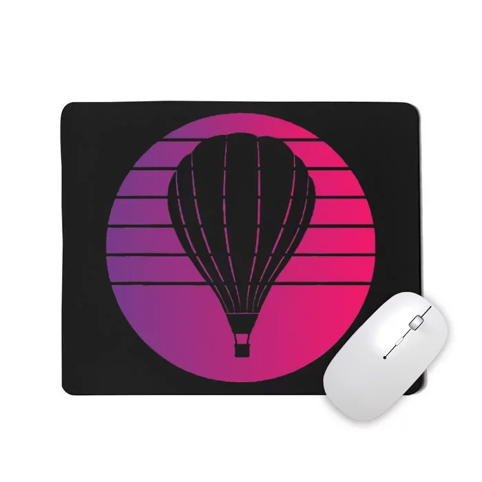 Hot Air Balloon Retro Style Vintage Mousepad