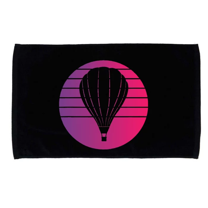 Hot Air Balloon Retro Style Vintage Microfiber Hand Towel