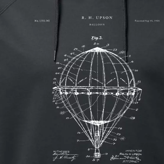 Hot Air Balloon Patent Fashion Performance Fleece Hoodie