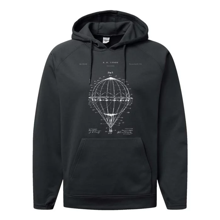 Hot Air Balloon Patent Fashion Performance Fleece Hoodie