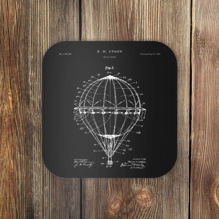 Hot Air Balloon Patent Fashion Coaster