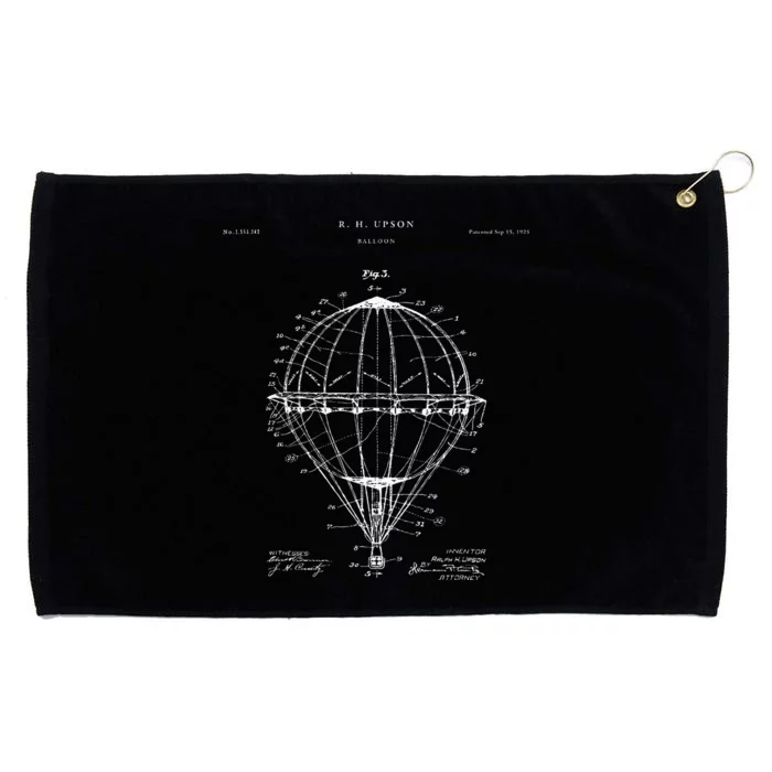 Hot Air Balloon Patent Fashion Grommeted Golf Towel