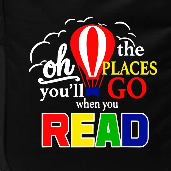 Hot Air Balloon Oh The Places You’Ll Go When You Read Impact Tech Backpack