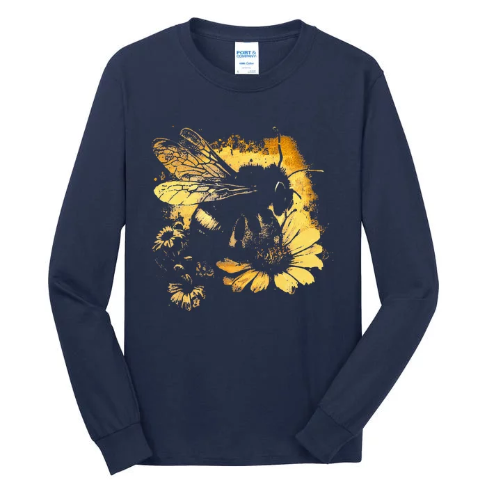 Honeybee And Bumble Bee For American Hive Beekeepers Tall Long Sleeve T-Shirt