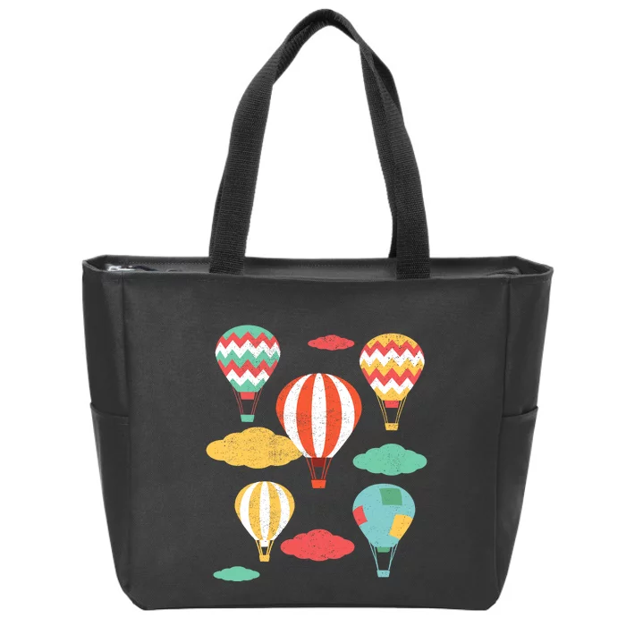 Hot Air Balloon Balloonist Hot Air Balloon Ride Zip Tote Bag