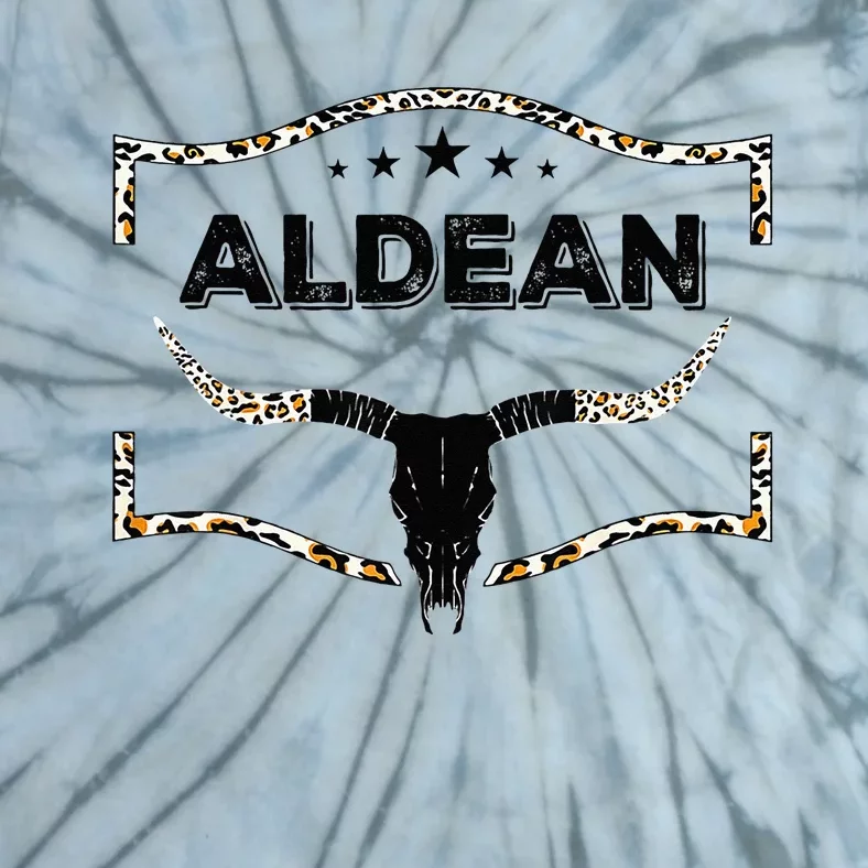 Howdy Aldean Bull Skull Aldean Western Country Aldean Cowboy Tie-Dye T-Shirt