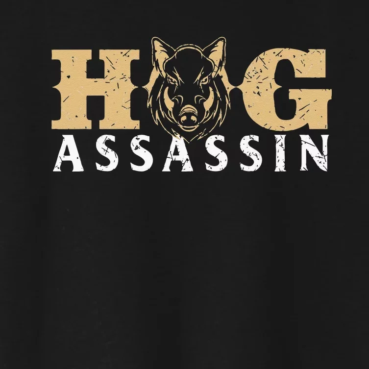 Hog Assassin Boar Hunting Wild Hog Hunter Women's Crop Top Tee