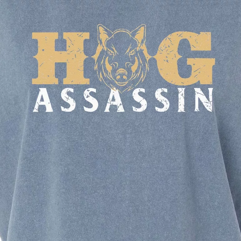 Hog Assassin Boar Hunting Wild Hog Hunter Garment-Dyed Women's Muscle Tee