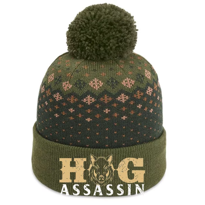 Hog Assassin Boar Hunting Wild Hog Hunter The Baniff Cuffed Pom Beanie