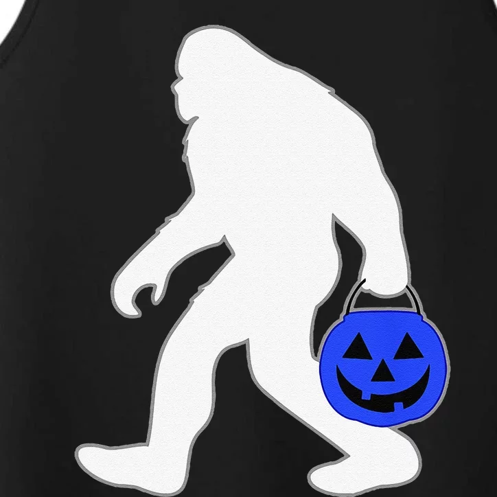 Halloween Autism Blue Pumpkin Bucket Trick Or Treat Bigfoot Performance Tank