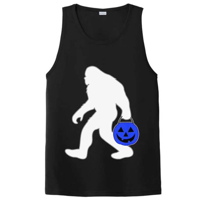 Halloween Autism Blue Pumpkin Bucket Trick Or Treat Bigfoot Performance Tank