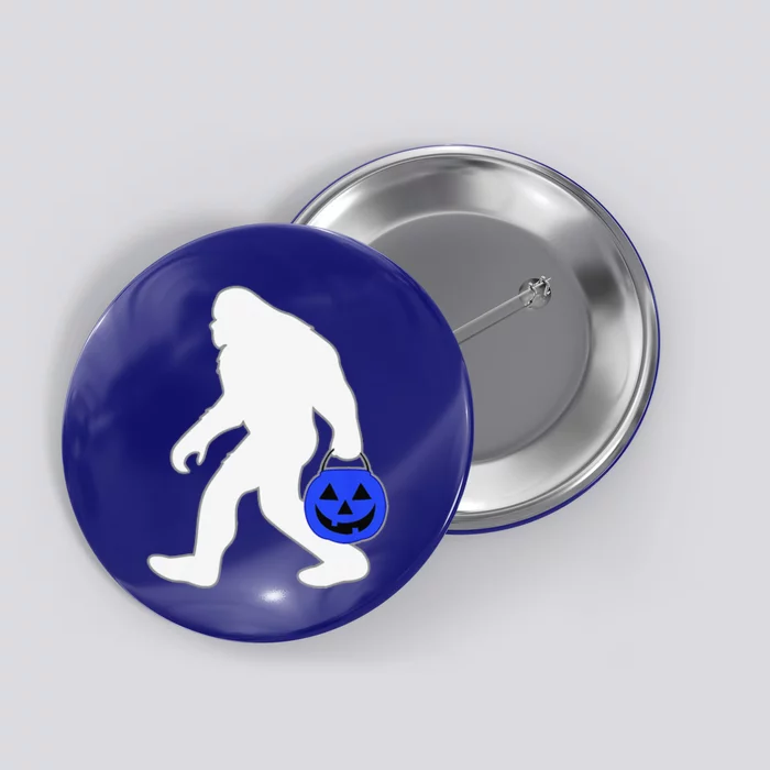 Halloween Autism Blue Pumpkin Bucket Trick Or Treat Bigfoot Button