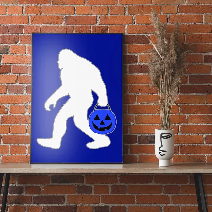 Halloween Autism Blue Pumpkin Bucket Trick Or Treat Bigfoot Poster