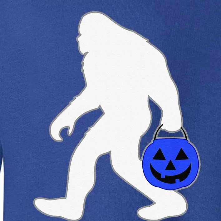 Halloween Autism Blue Pumpkin Bucket Trick Or Treat Bigfoot Toddler Sweatshirt