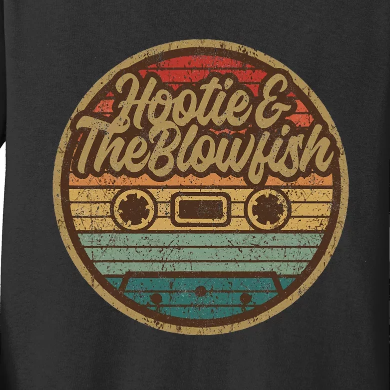 Hooties And Blowfish Retro Cassette 80s Rock Music Kids Long Sleeve Shirt