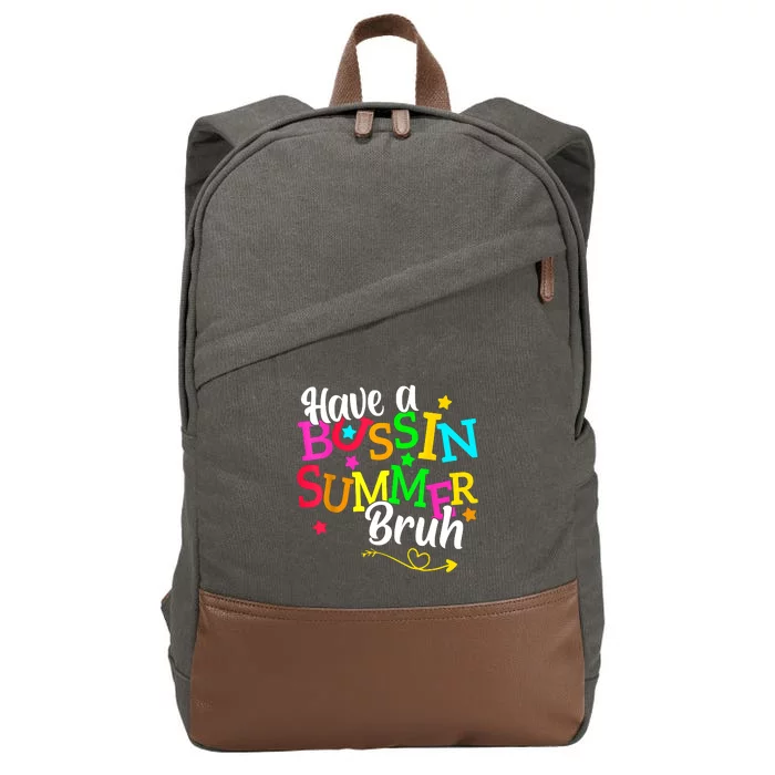 Have A Bussin Summer Bruh Cotton Canvas Backpack