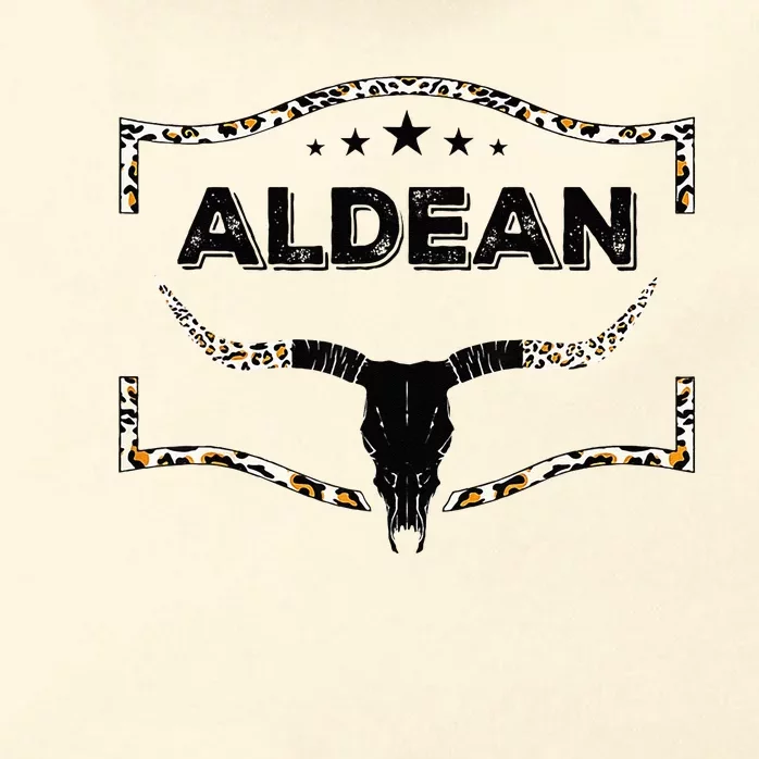 Howdy Aldean Bull Skull Aldean Western Country Aldean Cowboy Zip Tote Bag