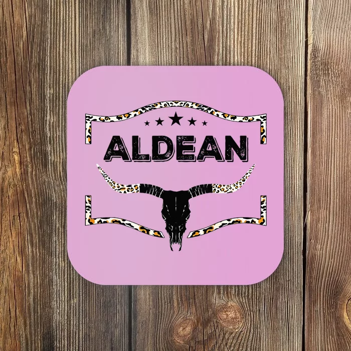 Howdy Aldean Bull Skull Aldean Western Country Aldean Cowboy Coaster