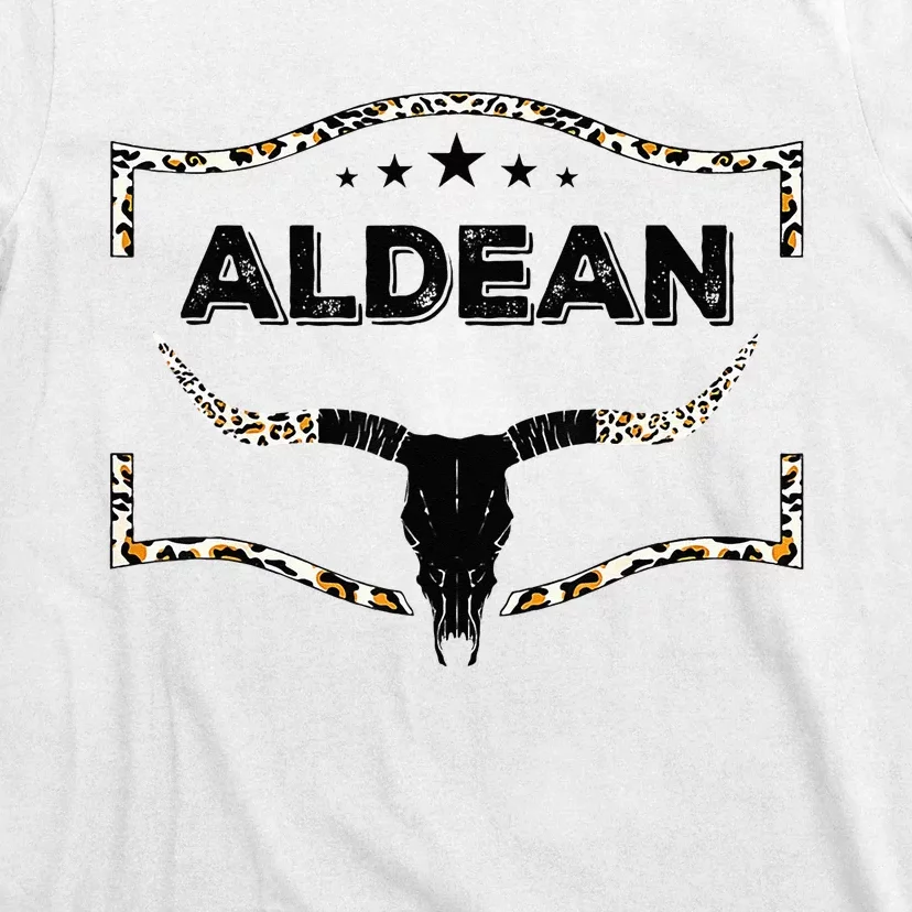 Howdy Aldean Bull Skull Aldean Western Country Aldean Cowboy T-Shirt