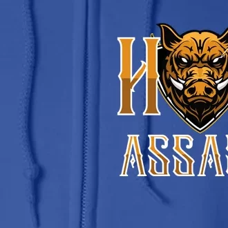 Hog And Boar Assasin Animal Hunter Hog Gift Full Zip Hoodie