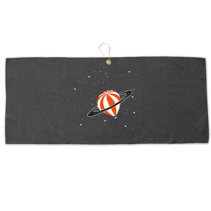 hot air balloon adventure ballooning space Large Microfiber Waffle Golf Towel