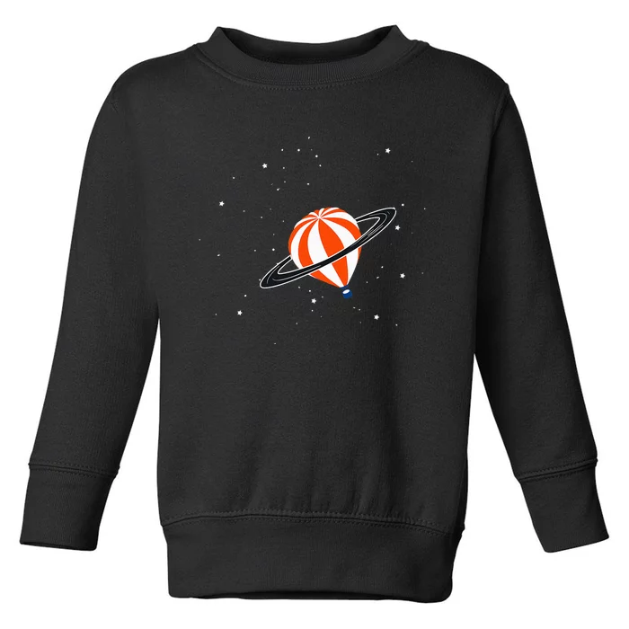 hot air balloon adventure ballooning space Toddler Sweatshirt