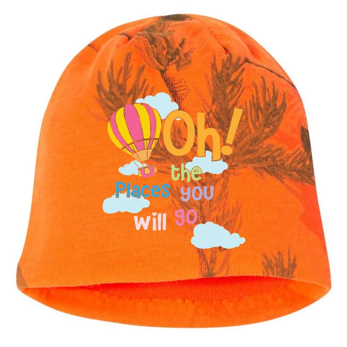 Hot Air Balloon Oh The Places You’Ll Go When You Read Kati - Camo Knit Beanie