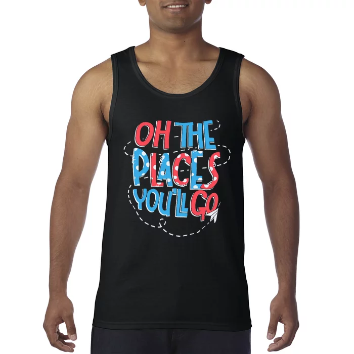 Hot Air Balloon Oh The Places Youll Go When You Read Tank Top