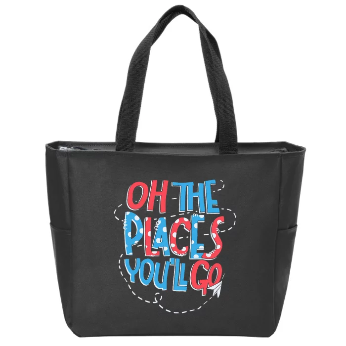 Hot Air Balloon Oh The Places Youll Go When You Read Zip Tote Bag