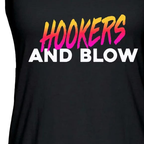 Hookers And Blow Funny Meme Ladies Essential Flowy Tank