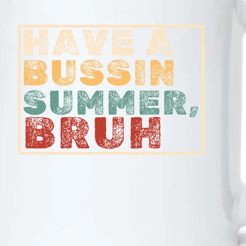 Have A Bussin Summer Bruh Hawaii Retro Summer Vacation Gift Black Color Changing Mug