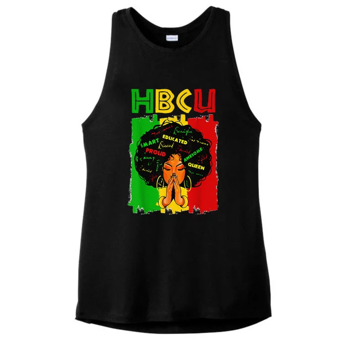 HBCU Afro Black History Girl Historical Black College Ladies Tri-Blend Wicking Tank